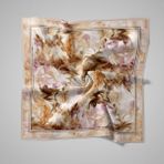 Piramit Naturel Eşarp | Gizem - Krem - 90 x 90 cm