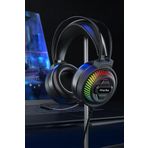 Piranha 2175 RGB LED Işıklı Kulak Üstü Kablolu Oyuncu Kulaklığı / Gaming / Mikrofon / 2.2m Kablo Uzunluğu