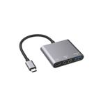 Piranha 3in1 Çevirici Adaptör Type-C to HDMI, USB 3.0, Type-C Mac Uyumlu 4K Yüksek Hızlı Adaptör 3395