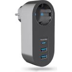 Piranha 45515 Termal Akım Korumalı Priz / 2 x USB - 1 x Type-C Girişli - Beyaz