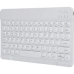 Piranha 8032 8" Uyumlu Kablosuz Bluetooth Şarj Edilebilir Yuvarlak Tuşlu Klavye - Beyaz
