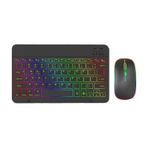 Piranha 8032 8" Uyumlu Kablosuz Bluetooth Şarjlı Rgp 7 Renk Işıklı Klavye Mouse Seti
