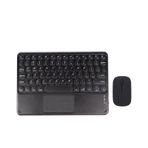 Piranha 8032 8" Uyumlu Kablosuz Bluetooth Şarjlı TouchPad'li Klavye Mouse Seti - Siyah