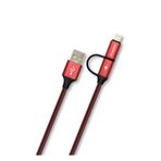 Piranha -K 2 in 1 Mikro USB & iOS Kablo | 1.2 m | Mikro USB + Lightning Destekli Şarj & Data Kablosu