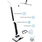 Pirantech Buharlı Mop 1250W 180 Derece Dönebilen Başlık Halı ve Sert Zemin Temizleyici Yanında Hediye Cam Silme Aparatı - Beyaz