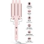 Pirantech Ks-33 Wag Maşası 3X25 mm 120W Su Dalgası Saç Maşası - Pembe