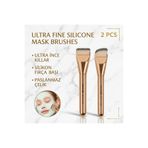 PİRAYE AKSESUAR Maske Fırçası Ultra İnce Kıllar & Yüksek Kalite Mask Brush 2 Adet Oval & Düz Şekil