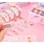Piraye Gift Kawai Sanrio Karakterler Simli Bant Seti 10'lu Renkli ve Eğlenceli Tasarımlarla