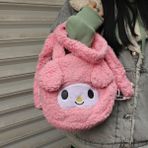 Piraye Gift Kawai Sanrio Kuromi Siyah Çanta El Omuz Çantası - 01P-Pembe