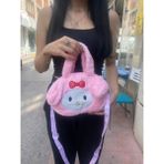 Piraye Gift My Melody El Omuz Çantası Peluş Pembe