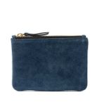 Pirci Süet Deri Mini Pouch Lacivert Kadın Cüzdan