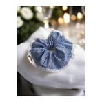 Pirene Maria Lace Çizgili Poplin Kopanaki Dantel Detaylı Scrunchie Saç Tokası
