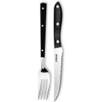 Pirge Steak / Biftek Bıçağı & Çatal Seti 12 cm Siyah - 41085