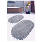 PIRILTI COLLECTION BÜYÜK BANYO PASPASI -2'Lİ SET-(ÖLÇÜ:80X150+50X80) KENARLARI EL İŞİ ÖRME
