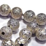 Pirinç boncuklar, yıldız toz boncukları Stardust metal boncuklar 4/6/8 mm yuvarlak ara boncuk (4 mm, antik gümüş - 50 adet)