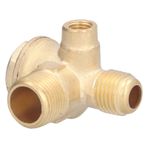 Pirinç Çek Valf, 3 Yollu Dişli Bağlantılı Hava Kompresörü Aksesuarları, Standart Dişi 7mm Ve Erkek 16mm, 14mm Dişli, Pnömatik Sistemler Için