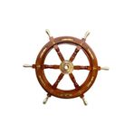 Pirinç Denizcilik Grubu Marine Aksesuar-Ahşap Dümen-61*61*5 Cm-Jttr2399