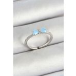 Pirinç Fiyonk Figürlü Zirkon Taşlı Gümüş Renk Ayarlanabilir Kadın Yüzük - EBJ250530W34360