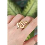 Pirinç Gold Renk Ayarlanabilir Yılan Yüzük - Tj-Byk3164 Tg-1395 339679