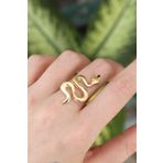 Pirinc Gold Renk Ayarlanabilir Yilan Yuzuk - Tj-Byk3164
