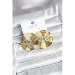 Pirinç Gold Renk Circle Model Kadın Küpe - Tj-Bkp11435