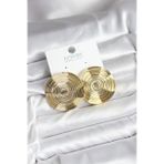 Pirinç Gold Renk Circle Model Kadın Küpe