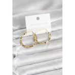Pirinç Gold Renk Dorika Halka Kadın Küpe - Tj-Bkp11777