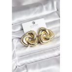 Pirinç Gold Renk Geometrik Vintage Kadın Küpe - Tj-Bkp11437