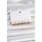 Pirinç Gold Renk Halka Kadın Küpe Seti - EBJ260509W42121 BKP11790