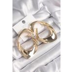 Pirinç Gold Renk Halka Model Vintage Kadın Küpe