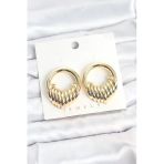 Pirinç Gold Renk Halka Sarmal Model Vintage Kadın Küpe - Ebj260130w39353
