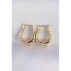 Pirinç Gold Renk İçi Boş Gül Küpe 5886