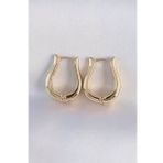 Pirinç Gold Renk İçi Boş Gül Küpe - TJ-BKP8976