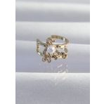 Pirinç Gold Renk İncili Ahtapot Earcuff Küpe - EBJ240820W26733