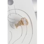 Pirinç Gold Renk Kare Zirkon Taşlı Kadın Kıkırdak Küpe - TJ-BKP10586