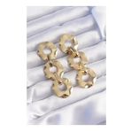 Pirinç Gold Renk Oval Ayna Model Sallantılı Küpe - TJ-BKP9250