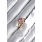 Pirinç Gold Renk Pembe Zirkon Taşlı Charm Kalp Model Kadın Yüzük - Tj-Byk2951 Tg-1395 339200