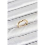 Pirinç Gold Renk Renkli Zirkon Taşlı Kadın Yüzük - EBJ250927W37971