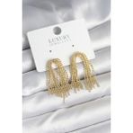 Pirinç Gold Renk Sallantılı Kadın Küpe - Lisinya - 001-Renkli