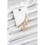 Pirinç Gold Renk Set Küpe - Lisinya - 001-Renkli