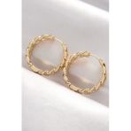 Pirinç Gold Renk Zincir Model Halka Küpe 5886