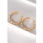Pirinç Gold Renk Zincir Model Halka Küpe - TJ-BKP8970