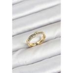 Pirinç Gold Renk Zirkon Taşlı Vintage Kadın Yüzük - EBJ250927W37949