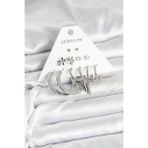 Pirinç Gümüş Renk 6 Çift Kadın Küpe Seti - TJ-BKP11332