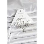 Pirinç Gümüş Renk 6'lı Kadın Küpe Seti - TJ-BKP11329
