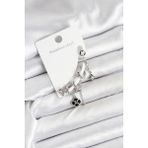 Pirinç Gümüş Renk Kadın Set Küpe - Lisinya - 001-Renkli