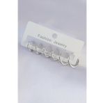 Pirinç Gümüş Renk Oval Küpe Seti - TJ-BKP9003