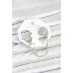 Pirinç Gümüş Renk Yıldız Model Zincir Bağlantılı Ear Cuff Küpe Seti - Tj-Bkp11539