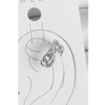 Pirinç Gümüş Renk Zirkon Taşlı Zincir Sonsuzluk Model Kadın Kıkırdak Küpe - TJ-BKP10553