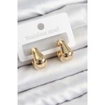 Pirinç Halka Model Gold Renk Kadın Küpe - Lisinya - 001-Renkli